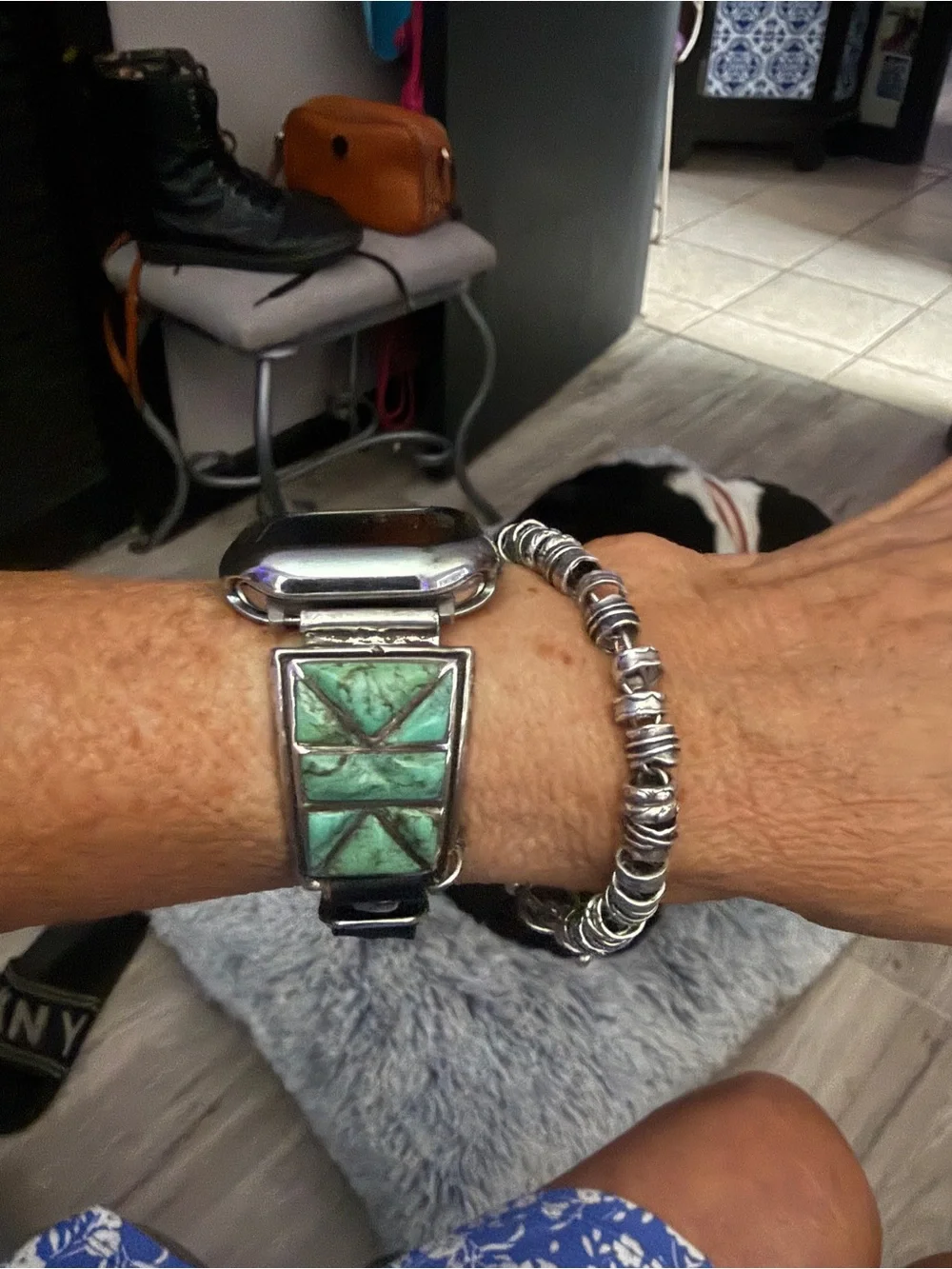 APPLE WATCHBAND/Vintage/Native American/SS/turquoise